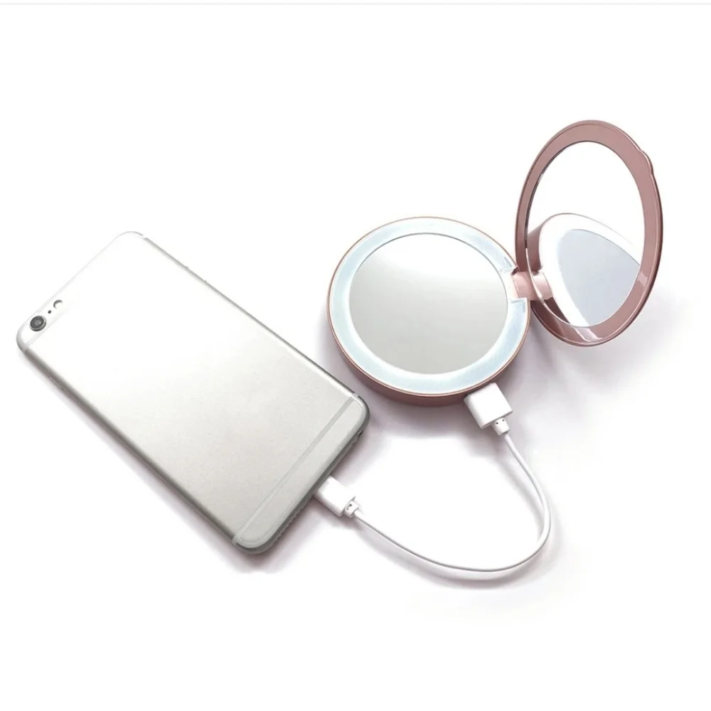 Glow Up™ Lumi Compact Power Bank : Rose Gold